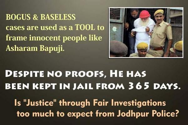 AshramOrg's tweet photo. We appeal Jodhpur Police to do Fair Probe in INNOCENT Asaram Bapu Ji's case #365DaysOfPOCSOmisuse is injustice! http://t.co/1By5rjjuJR