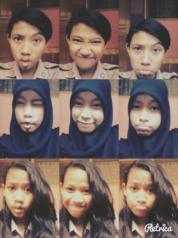 nindakkkk's tweet photo. Di sklh gk jls mau ngapain mending selfie aja with @divahamydah @RikaYlt23 http://t.co/kGKiH0dWtF