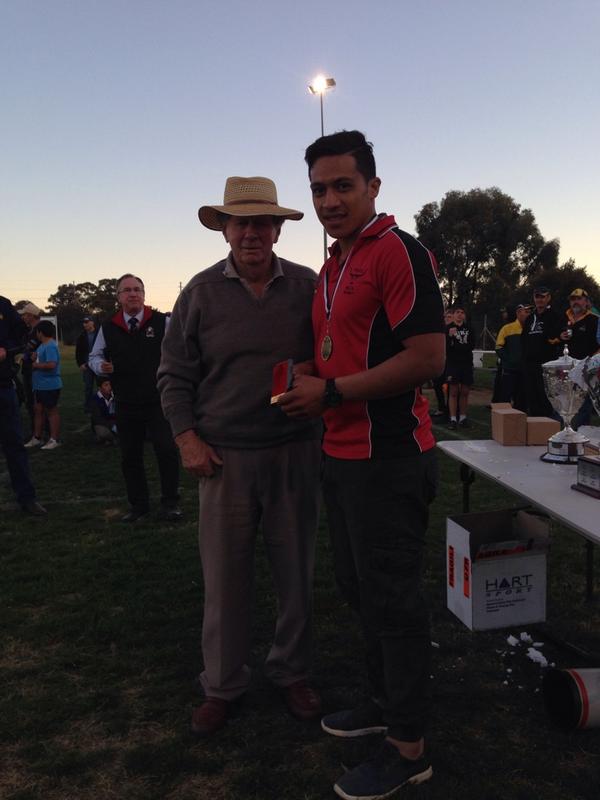 Si_Rugby's tweet photo. Tumut unfortunately lost however their star Christino took out runners up in the Bill Castle Medal http://t.co/RlkYkLOfgZ