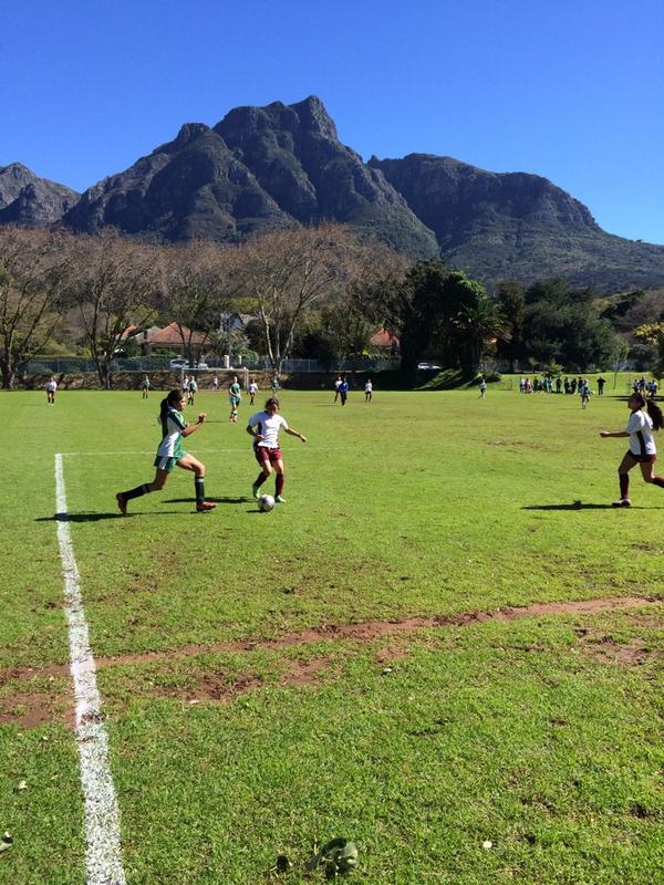 The beautiful game in a beautiful setting at Westerford - watching my daughter <a href="/HanaaToefy/">Hanaa’ Khanyisa Toefy</a> play soccer #happiness