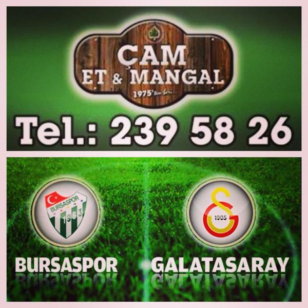Süper Ligin ilk karşılaşması.... BURSASPOR ~ GALATASARAY maçını Saat 19:00'da Çam Et Mangal farkıyla izleyebilirsiniz