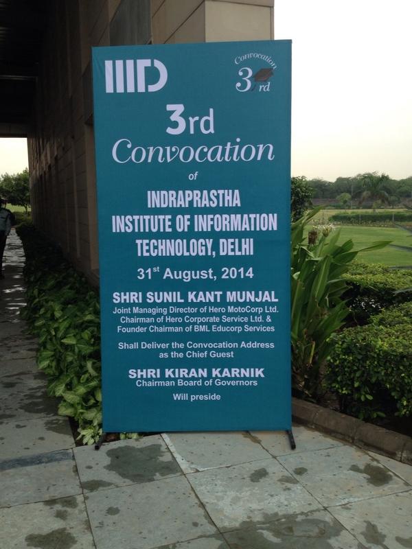 ponguru's tweet image. Welcome banner for the Chief Guest. #IIITDConvocation #IIITD