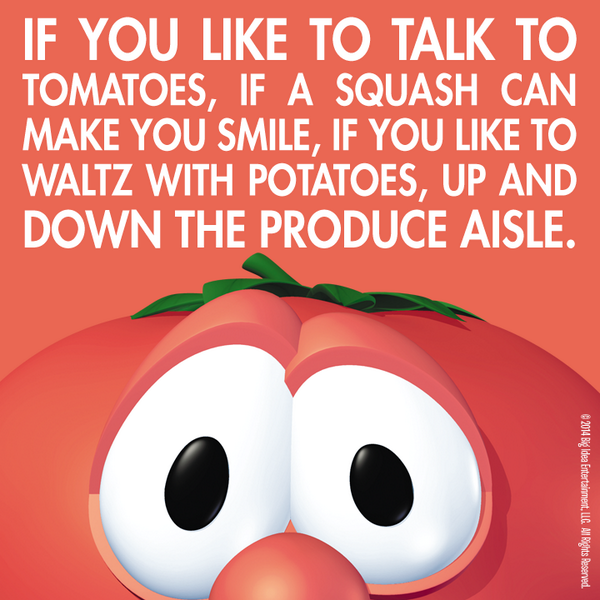 VeggieTales's tweet photo. You might be a #VeggieFan… http://t.co/SuN1kuEYUV