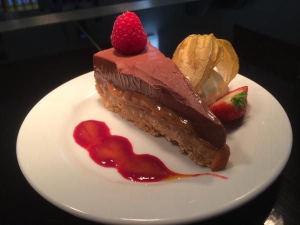 Salted caramel chocolate torte