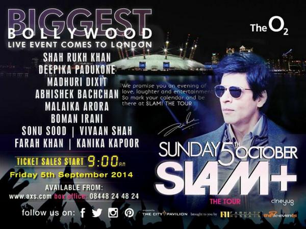 London awaits...@iamsrk #AddtoDiary #londonlife #SLAMTheTour #