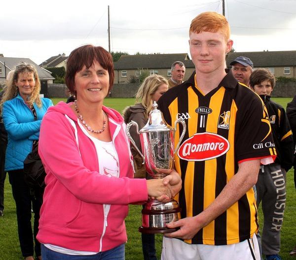 MFoleycup's tweet photo. @OfficialWexGAA Terry Foley presenting @MFoleycup to @KilkennyCLG South Captain Well done lads http://t.co/0NtYg8R3Hc