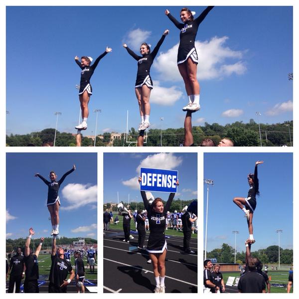 ReiverCheer's tweet photo. It's been a fun but intense 1st half of the @GoReivers football game! Tied 28-28 at halftime! #LetsGoReivers #HoldEm http://t.co/pqJFMTUktS