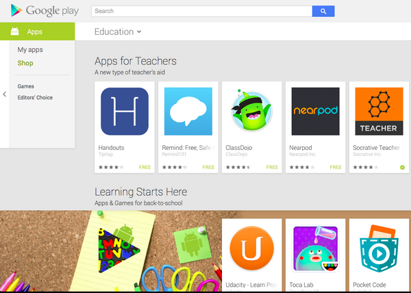 Socrative's tweet image. Google Apps for Teachers!  play.google.com/store/apps/cat… #edtech #gafe #googleedu