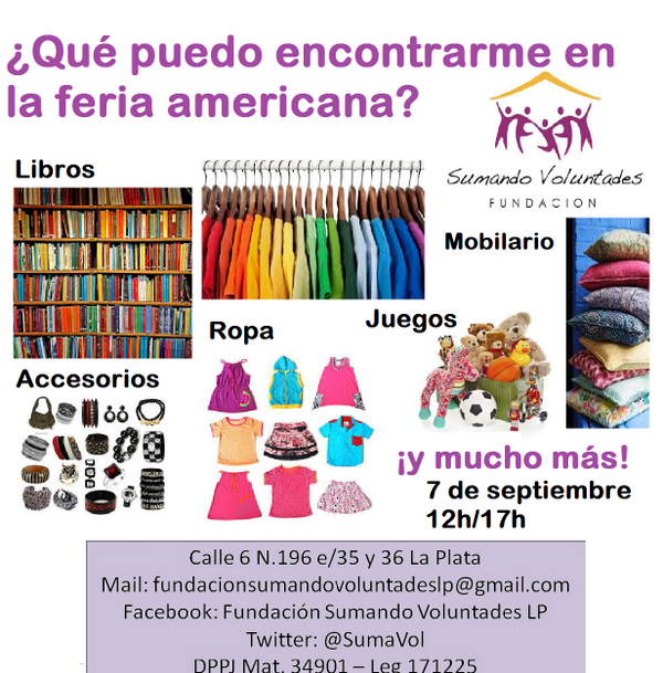 SumaVol's tweet photo. ¡No falten nuestra próxima feria americana el 7 de septiembre! #SumandoVoluntades http://t.co/IUHOjEhfTa
