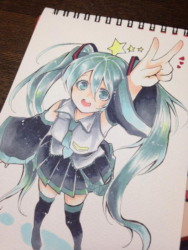 お茶助 イラスト依頼受付中 初音ミク 初音ミクの誕生祭祝う人rt 初音ミク生誕祭 ボカロ好きさんと繋がりたい せっかくなので描いてみました O ﾟ ﾟ O ミクちゃんおめでとう Http T Co Uankjp4rgt Twitter