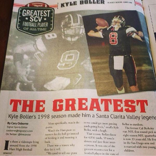 SheIsGreater's tweet photo. Congrats to my brother in law, named #GreatestFootballPlayer of all time #SantaClaritaValley! #KyleBoller @Thecaryoz http://t.co/iueYcAtV6a