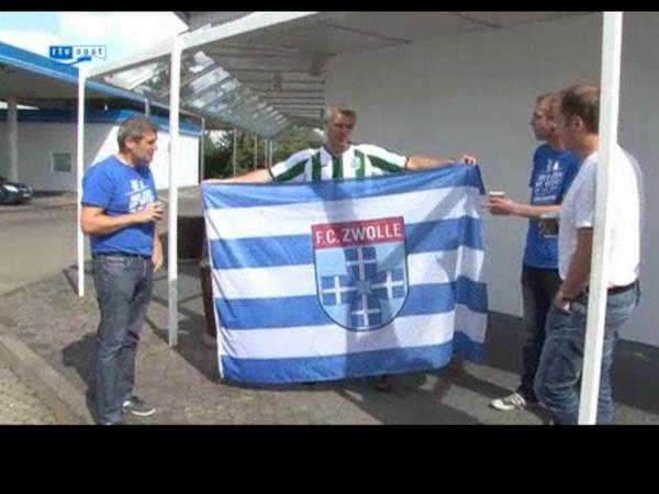 WietzePostma's tweet photo. Ondanks onze oude @fczwolle vlag, toch nog @tvoost gehaald! http://t.co/wwh8StohDd http://t.co/OtY9roB8vy