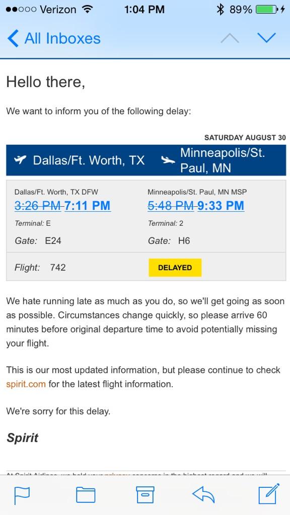 erimun's tweet photo. Not cool, @SpiritAirlines http://t.co/lYnMB98AKY