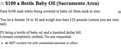 sasssypantz's tweet photo. this photo needs no introduction. #goodolcraigslist #keepinitkinky http://t.co/SeERIFuxa8
