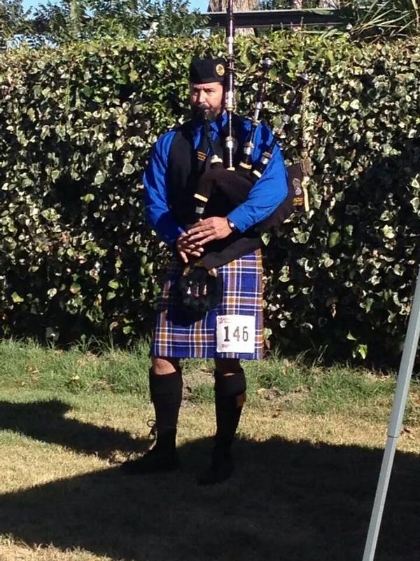 One of our Grade 5 pipers, Nick Pauro, preparing for competition. #Pleasanton #bagpipes #HighlandGames