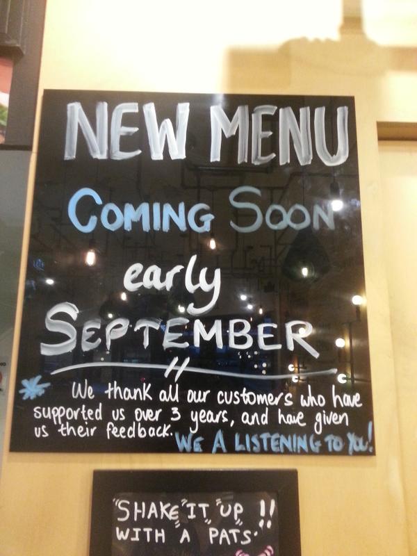 PATS_speaks's tweet photo. We are closed today and re-opening with our new menu next week...watch this space 
Soooo excited :) http://t.co/gXx6GKNP8g