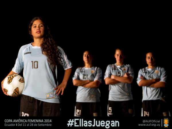 AUFOficial's tweet photo. #EllasJuegan I Campaña de @AUFOficial para promocionar la participación de Uruguay en la Copa América de Ecuador http://t.co/EwmwTBgki2