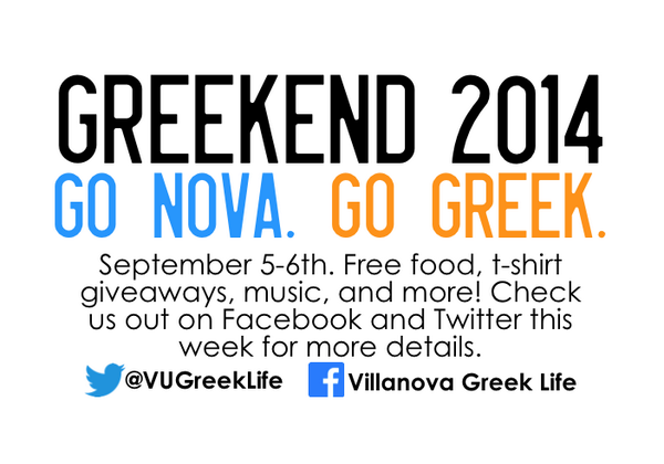 Greekend 2014 - next weekend September 5th &amp; 6th! Details to come.