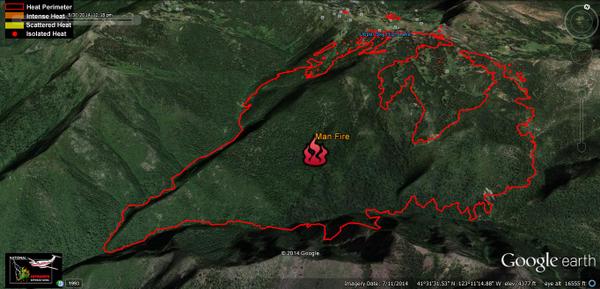 JulyComplexinfo's tweet image. Use Google Earth to view #JulyComplex fire perimeter .1.usa.gov/1m9JVAo  See sidebar Incident Perimeters section