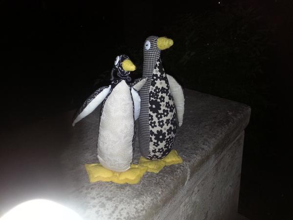 NigelPenguin's tweet photo. Spending time w/ @myronpenguin  on the Riverwalk #capecon2014 http://t.co/KuXMGNp1KE