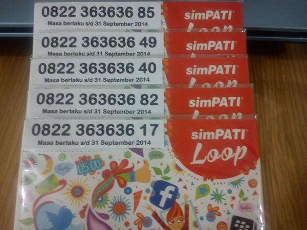Simpati Loop cantik dan murah. Idr 75k / pcs