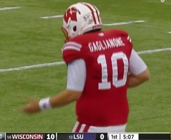 BleacherReport's tweet photo. Wisconsin freshman kicker busts a move after sinking a 51-yard FG, and it’s glorious http://t.co/pX9EQ0CC0H http://t.co/xZUtDJux6H