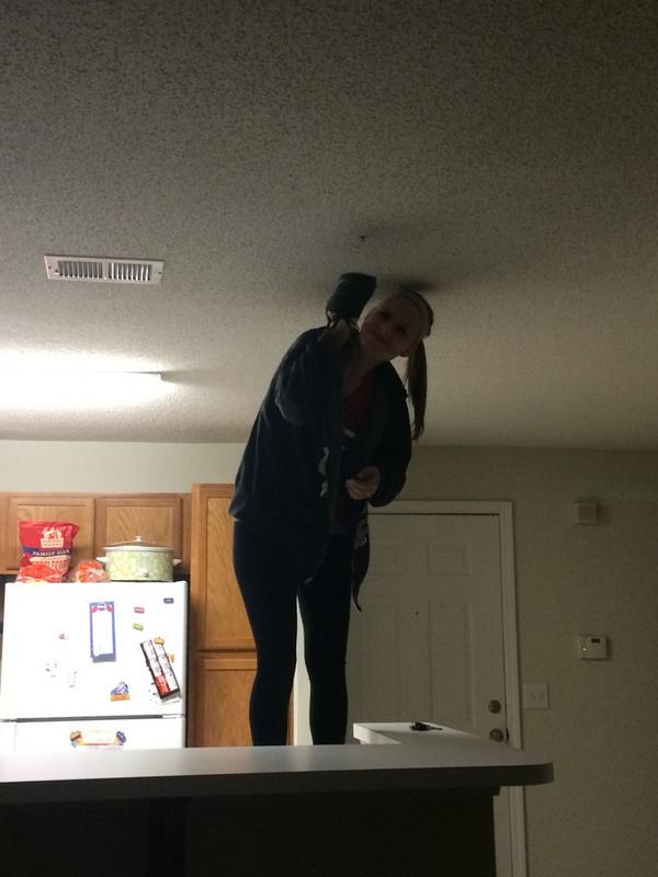 hannahjfoley's tweet photo. Have I mentioned how great of a roommate @_the_tinster is? This is her killing a bug for us. #ByeByeMoth http://t.co/wLJ94owji9
