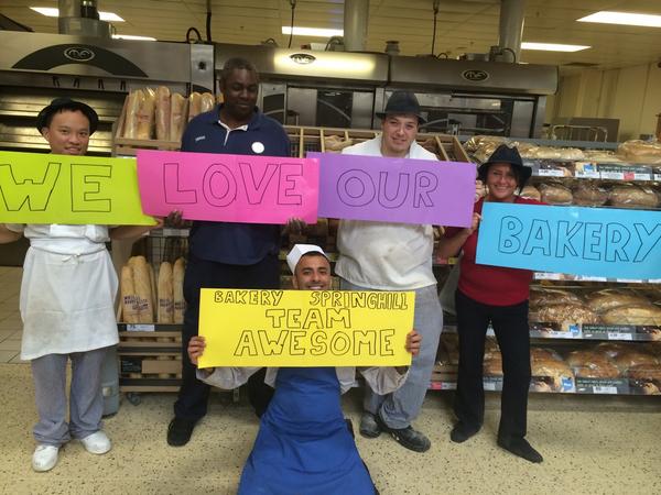 HanJayhan's tweet photo. Meet team awesome! bakery team at springhill, Birmingham 22% l4l this week so far! @clairefweir @SteveLowe97 http://t.co/AQeQH0Deu1
