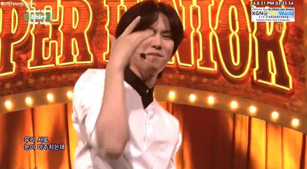 orionmeissa's tweet photo. RT SMTownEngSub: Super Junior "Shirt" Stage on Inkigayo #MAMACITAInkigayoComeback http://t.co/7plE0f8Hdn