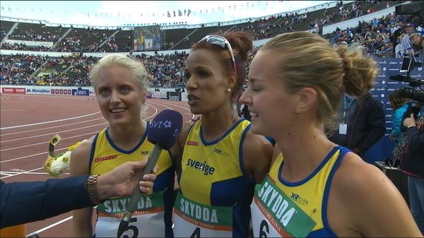 HjÃ¤ltar! ðŸ‘Š â€œ@SVTSport: Glada miner i svenska 1500m-gÃ¤nget efter segern i #finnkampen 