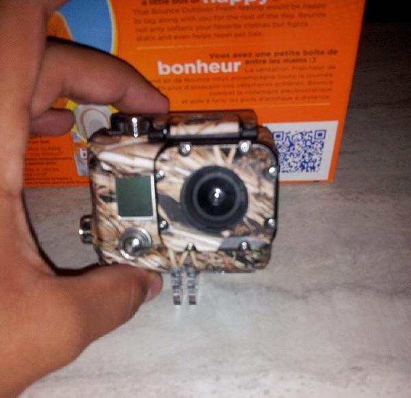 TrophyTracksApp's tweet photo. Thank you shoutout to @JoshPosley for posting a photo of our @MossyOak #GoProArmor! #GoPro or go home! #Duckblind http://t.co/tJvXlKQwib