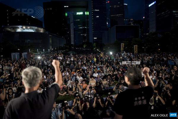alex_ogle's tweet image. Democracy activists rally in Hong Kong after Chinese government rules out open elections in the city @AFPphoto