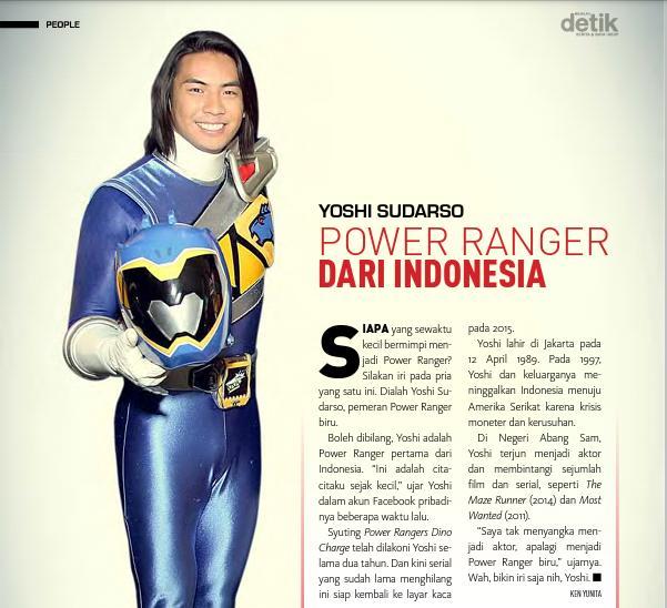 “Yoshi Sudarso, pemeran power Ranger dari Indonesia http://t.co/eU2NE0QsGD ...