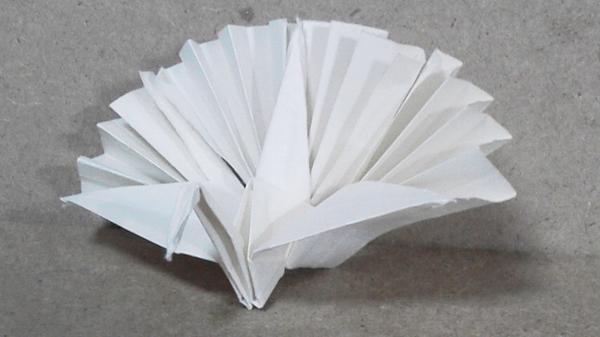 最速 折り紙 孔雀の折り方