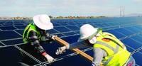 Climate2014's tweet photo. HAPPY LABOR DAY: Juan &amp; Jose
at Novato Solar Farm.  Marin County CCA added 1,000+ #GreenJobs
#ActOnClimate @OFA_CA http://t.co/kvm5aBFf9z