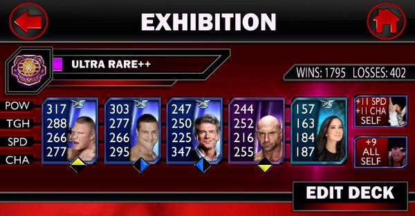 SyazanaLopez's tweet photo. My deck is beast! Full Pro Max! (Except Batista Ultra Rare) #WWESupercard #SelfTrain #NoCheating http://t.co/Sh2vhqugHz