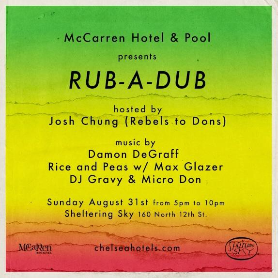Rub a Dub rooftop vibes 5-10pm today. Music by <a href="/MaxGlazer/">Max Glazer</a> <a href="/DJGravy/">Abba Ranks</a> <a href="/MICROdon/">MICRO DON DADA</a> <a href="/damondegraff/">damon degraff</a> &amp; hosted by <a href="/RebelsToDons/">Rebels To Dons</a>