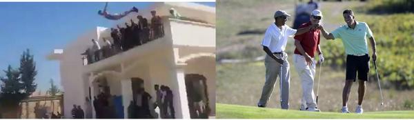 Obama golfs as US Embassy in Libya is taken 