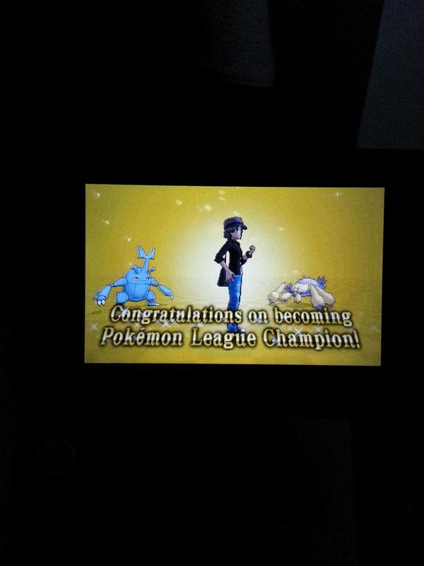 VeryNerdyDad's tweet image. My dreams of beating the Pokemon League Champion using only #BugTypes has finally come true. #Pokemon #Win