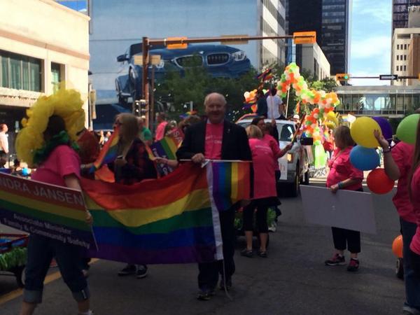 MomBMW's tweet photo. @SANDRAYYCNW @KenHughesAB at @PrideCalgary walking, Talking and voting the talk! So proud to support these two #ableg http://t.co/sbCluiLSKh