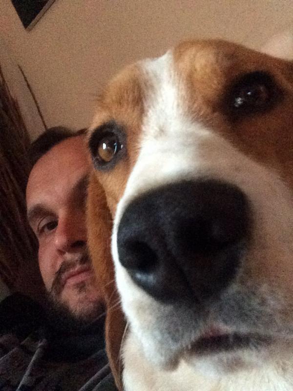Took this selfie of me and dad snuggling up!