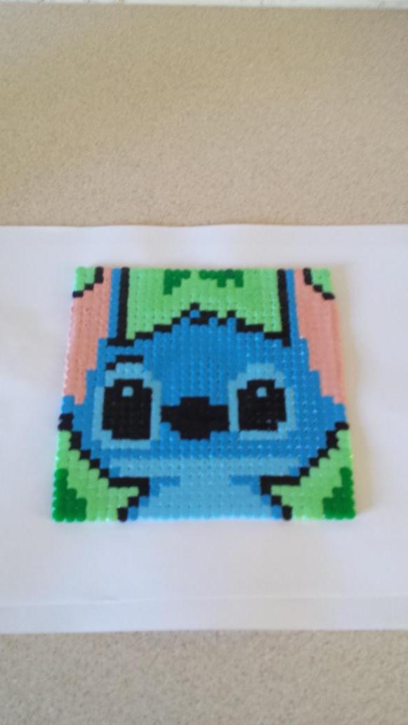 PixelsCustom's tweet image. Only two new designs today as not feeling great!  #pixelart #pixels #hamabeads #stitch #squid #Zelda