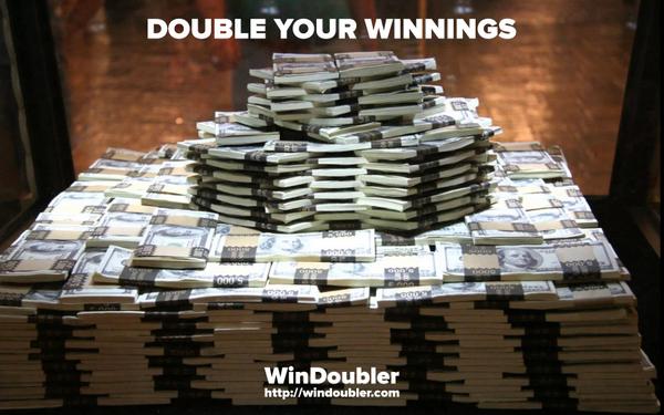 windoubler's tweet image. DOUBLE YOUR WINNINGS WinDoubler.com #win #windoubler #winner  #winnings #jackpot #money #cash #rich #gamble