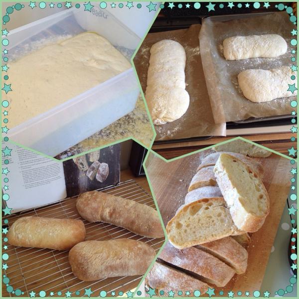 CakeandJam's tweet photo. My first ever ciabatta, making it wasn't so scary after all! #GBBO #breadwin http://t.co/a1I8tP90Ss