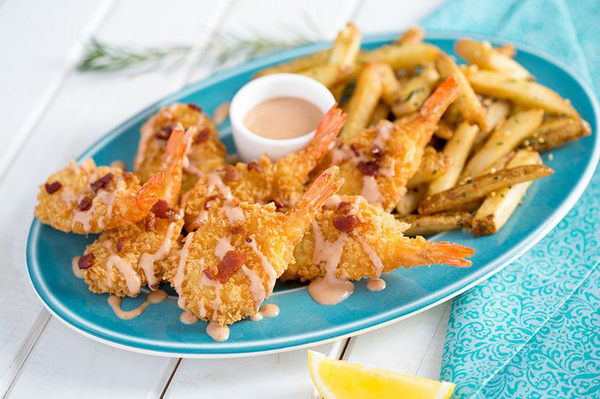 KPseafood's tweet photo. The perfect match: BBQ sauce, cool ranch, bacon, blend together and spread over shrimp: http://t.co/d9DstyMbJF http://t.co/sIiSPyVZYY