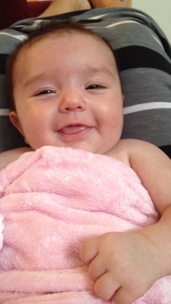 My mommy makes me laugh sometimes and Daddy stares at me waaaaaaay to much.