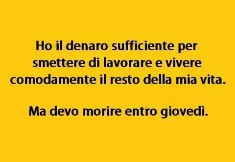 Corro a vivere comodamente...