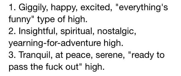I have 3 types of high.