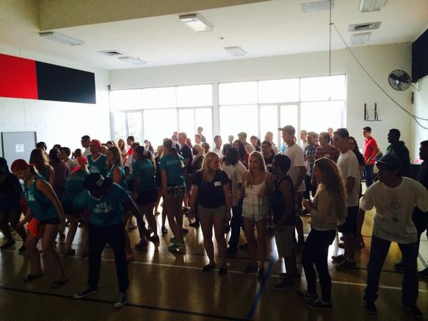 Team3CUFrosh's tweet photo. Getting the team together for some unreal dance moves! #GoYetisGoYetisGo #YetiStrong @CU_FallO http://t.co/SYdggQotPy