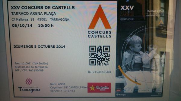 annadci's tweet photo. @_annamiranda @Blanca_OA @JaumeAbello @Mhelena_4 Ja tenim les entrades!! #concursdecastells #concurs14 http://t.co/v2LfQPEXOT